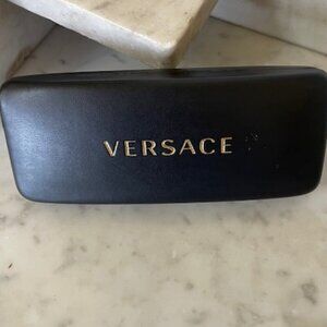 VERSACE Hard Clamsell Glass Case Black